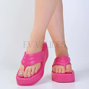 Chinelo feminino salto muito leve em EVA