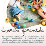 Kit 100 Bolinhas Coloridas Para Crianças Brinca Resistente a Piscina Não Amassa