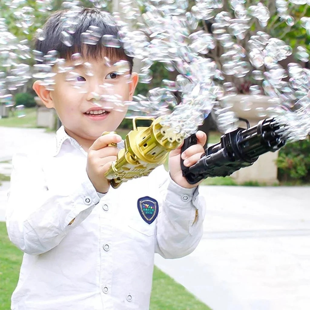 Máquina de Bolha de Sabão Gatling Brinquedos Automáticos Crianças