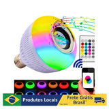 Lampada musical De Led Bluetooth Caixa De Som C Controle Rgb 12W