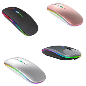 Mouse Wireless Recarregável Led Rgb 2.4 Ghz Sem Fio Resisente