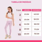 Kit 3 calças legging menina