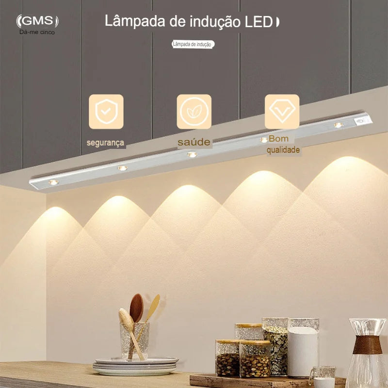 Led Luminária Magnética Com Sensor De Movimento Fácil Instalação Design Elegante, Moderno E Pratico