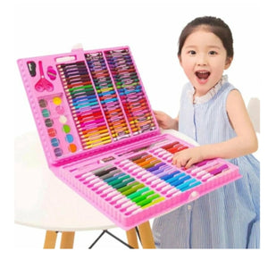 Estojo para Lápis de Pintura Infantil 68/86 Estojo Cores Giz Canetas e Diversos Tamanhos Desenhos para Colorir