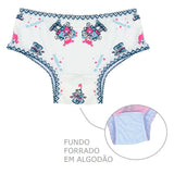 Kit 10 Unidades Calcinha Infantil Colorida Estampada Algodão