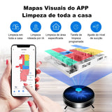 Robot Vacuum Cleaner Liectroux/LILIN XR500, Sistema Laser, 6500Pa, Eletrodoméstico Inteligente, Mapa de Área Restrita, Limpeza de Zona para Carpete