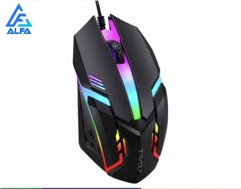 Mouse Gamer Usb 3200dpi Led Rgb Com Fio JX-M20