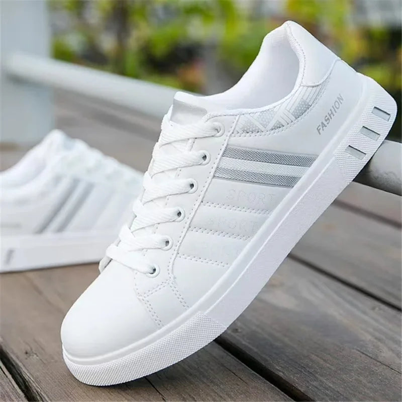 Tênis Masculinos Nova Moda Branco Casual Sapatos Esportivos Original Leve