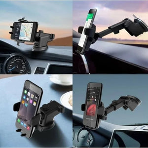 Suporte Celular ALFA Gps Carro Veicular Trava Automática Resistente Ajuste Rotação Base Seguro