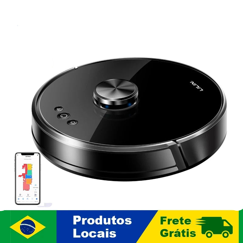 Robot Vacuum Cleaner Liectroux/LILIN XR500, Sistema Laser, 6500Pa, Eletrodoméstico Inteligente, Mapa de Área Restrita, Limpeza de Zona para Carpete