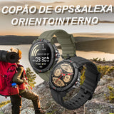 MASX Oasis X Premium GPS Smart Watch Alexa Ultra HD Display GPS integrado Wi-Fi Bluetooth Chamadas telefônicas Relógio esportivo de nível militar