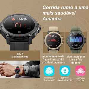 MASX Oasis X Premium GPS Smart Watch Alexa Ultra HD Display GPS integrado Wi-Fi Bluetooth Chamadas telefônicas Relógio esportivo de nível militar