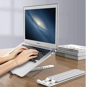 Suporte para notebook ajustável resistente a plástico, base ergonômica premium, ideal para mesa de escritório, escritório em casa, acessório durável bem Prático