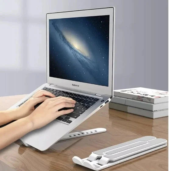 Suporte para notebook ajustável resistente a plástico, base ergonômica premium, ideal para mesa de escritório, escritório em casa, acessório durável bem Prático